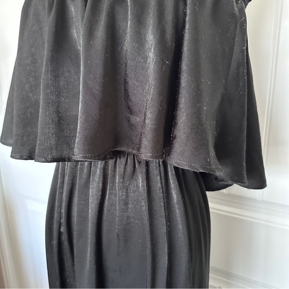 Show Me Your Mumu Black Satin Hacienda Maxi Dress - Picture 7 of 9